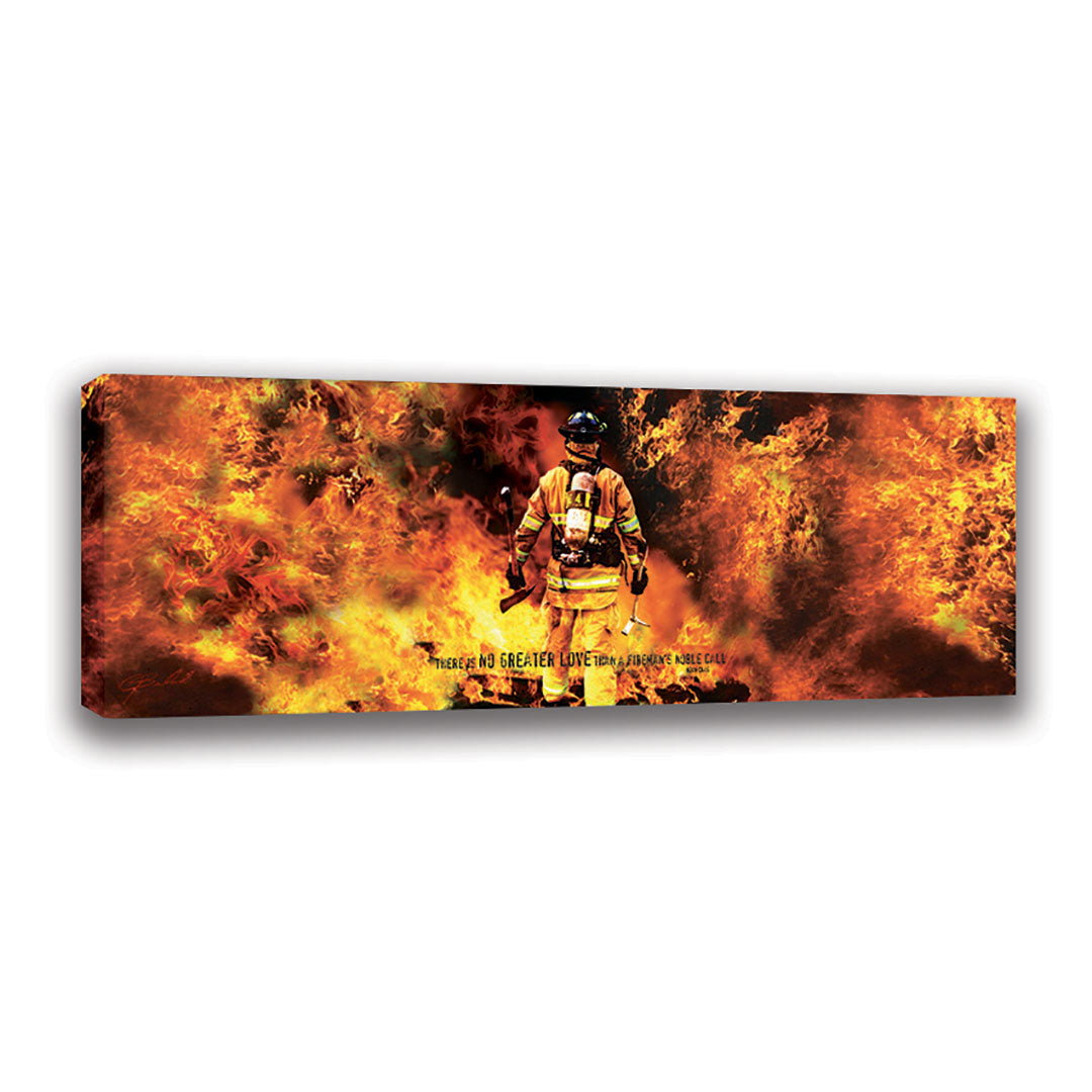 Firefighter&#39;s Noble Call - Wrapped Canvas