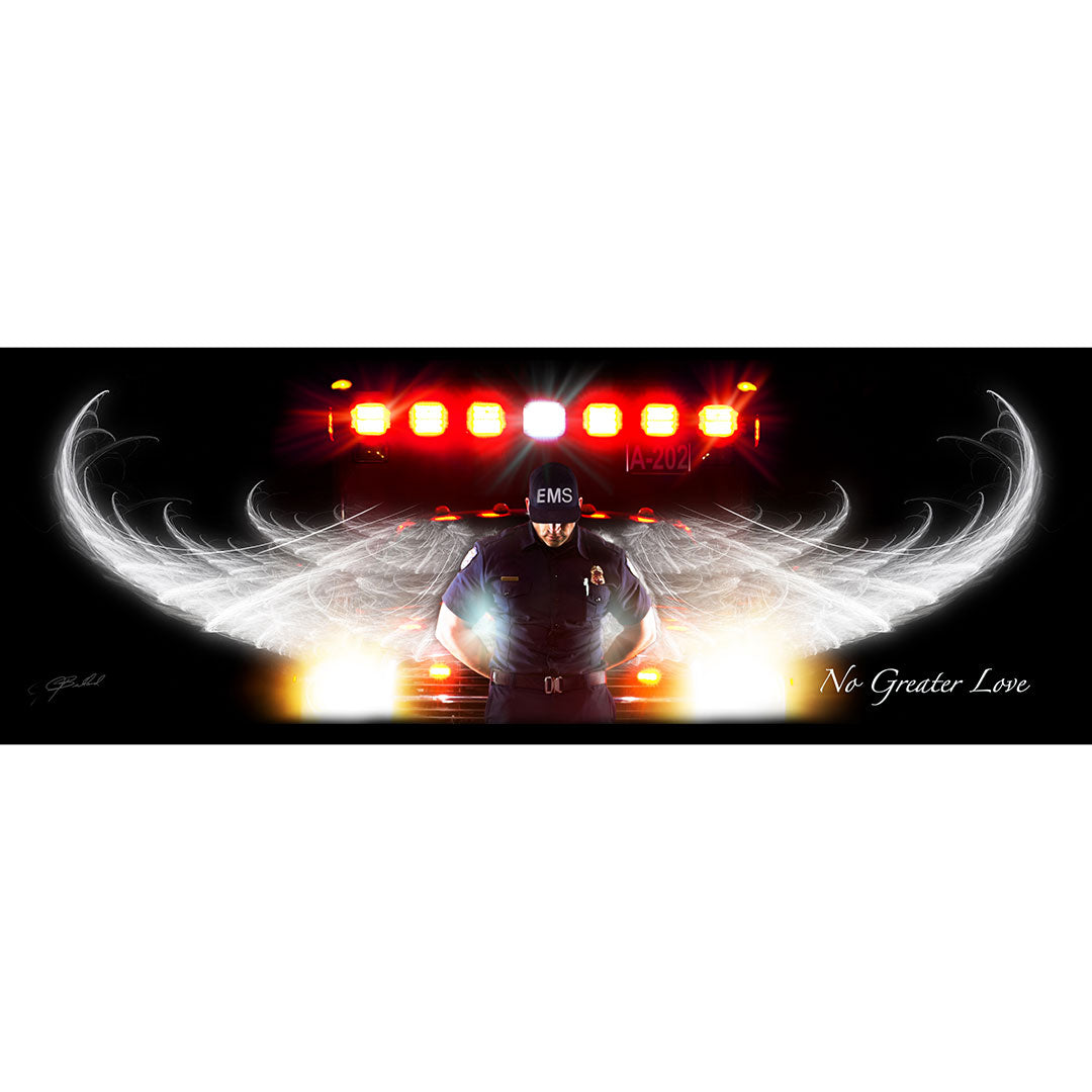 No Greater Love (Male EMS) - Wrapped Canvas