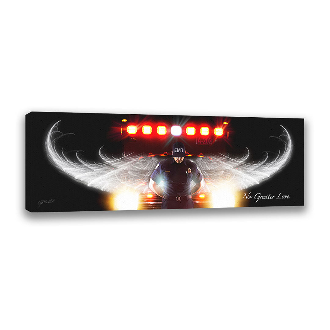 No Greater Love (Male EMT) - Wrapped Canvas