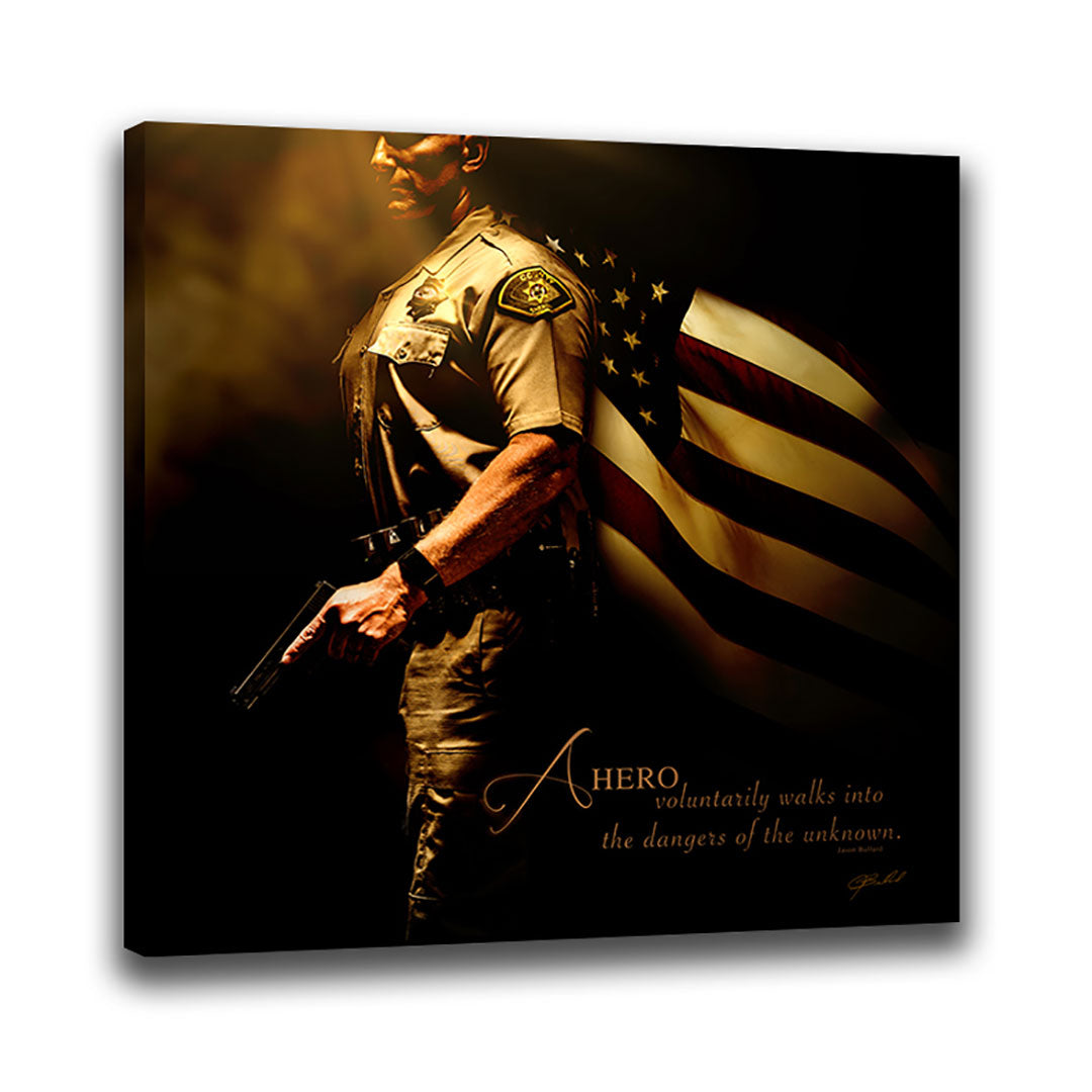 Heroes of a Nation (Sheriff) - Wrapped Canvas