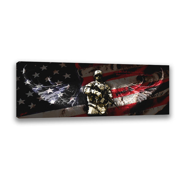 Military Art For Sale No Greater Love Art   No Greater Love Art Military Artwork And Gifts American Soldier Canvas 600x 