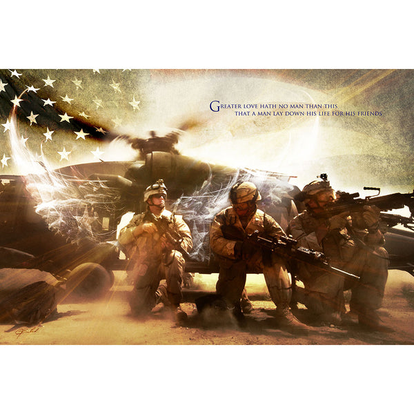 Military Art for Sale - No Greater Love Art