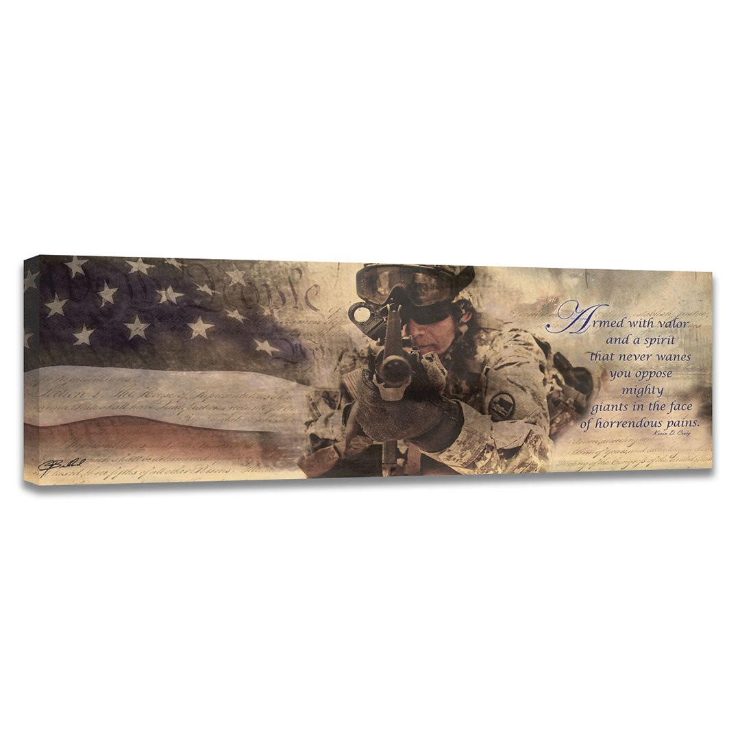 Armed with Valor - Wrapped Canvas