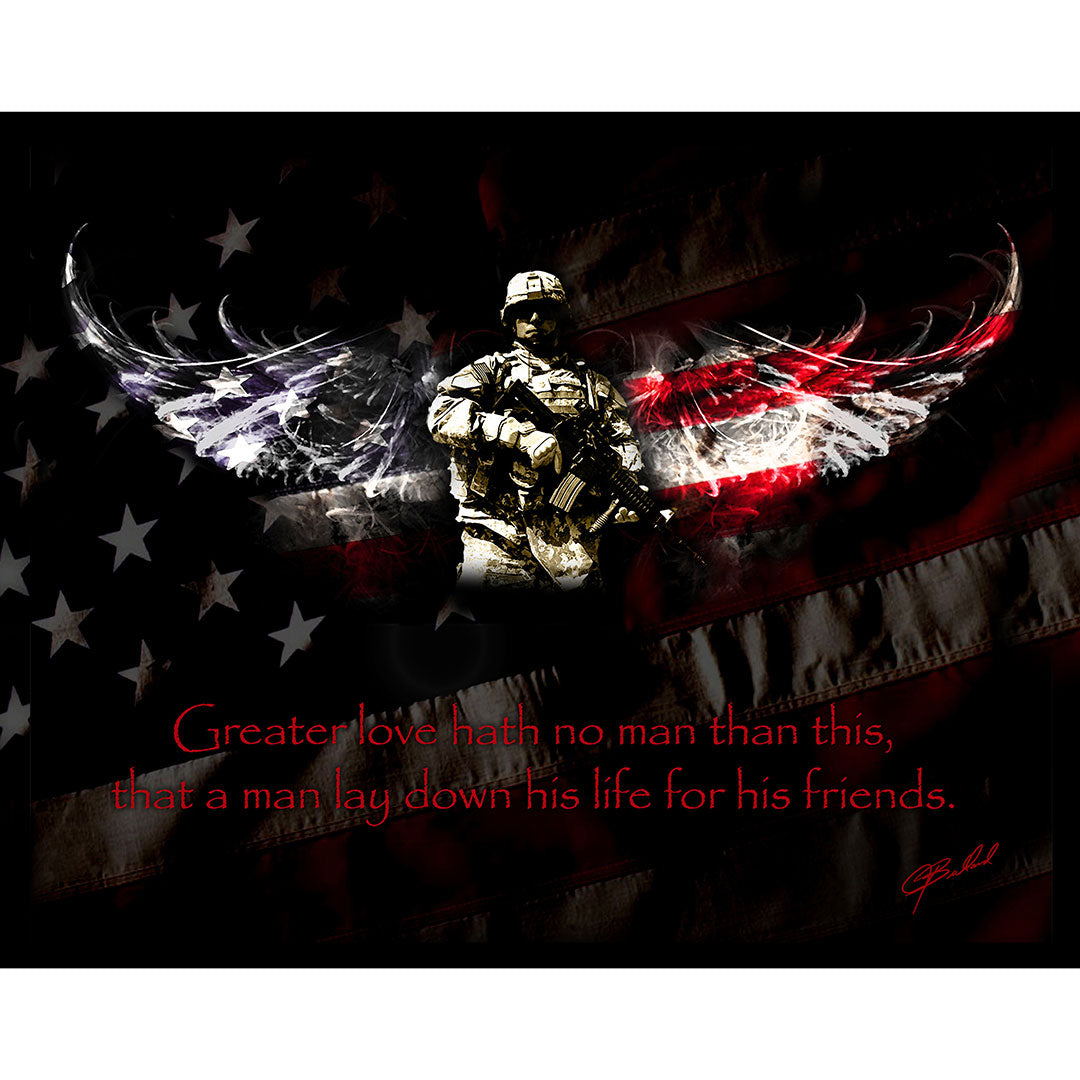 No Greater Love (American Soldier) - Metal Art