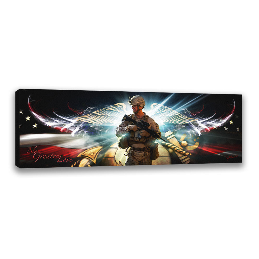 No Greater Love (Marine) - Wrapped Canvas