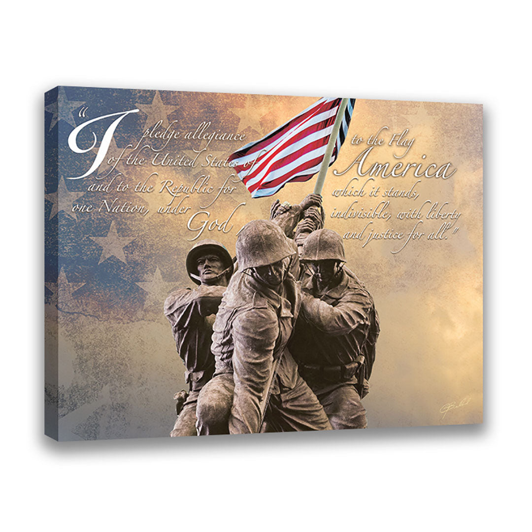 Pledge of Allegiance - Wrapped Canvas
