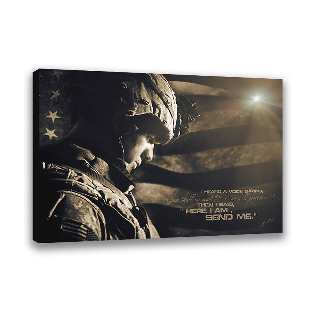 Send Me (Military) - Wrapped Canvas