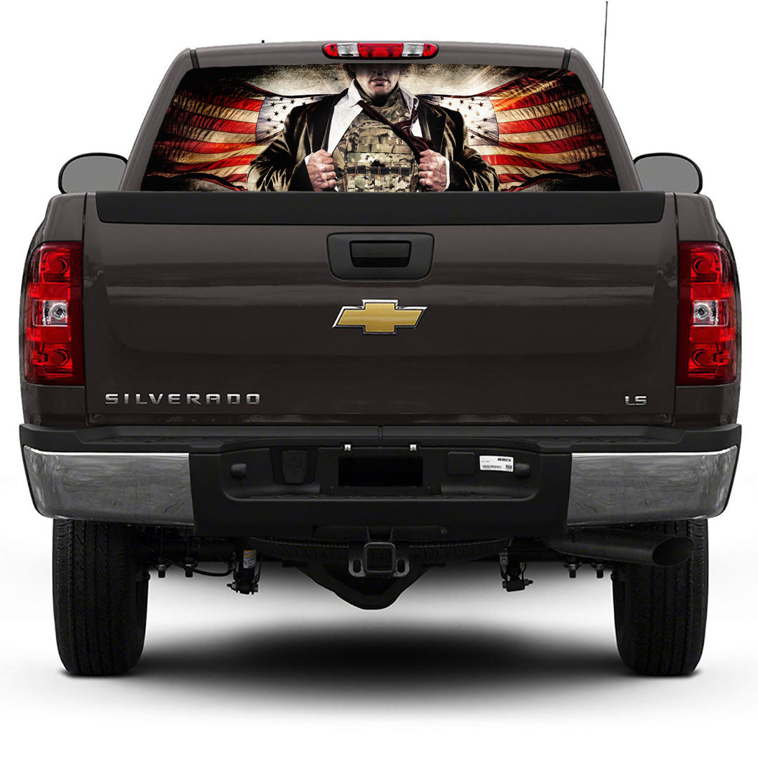 Military Rear Window Graphic | No Greater Love - No Greater Love Art