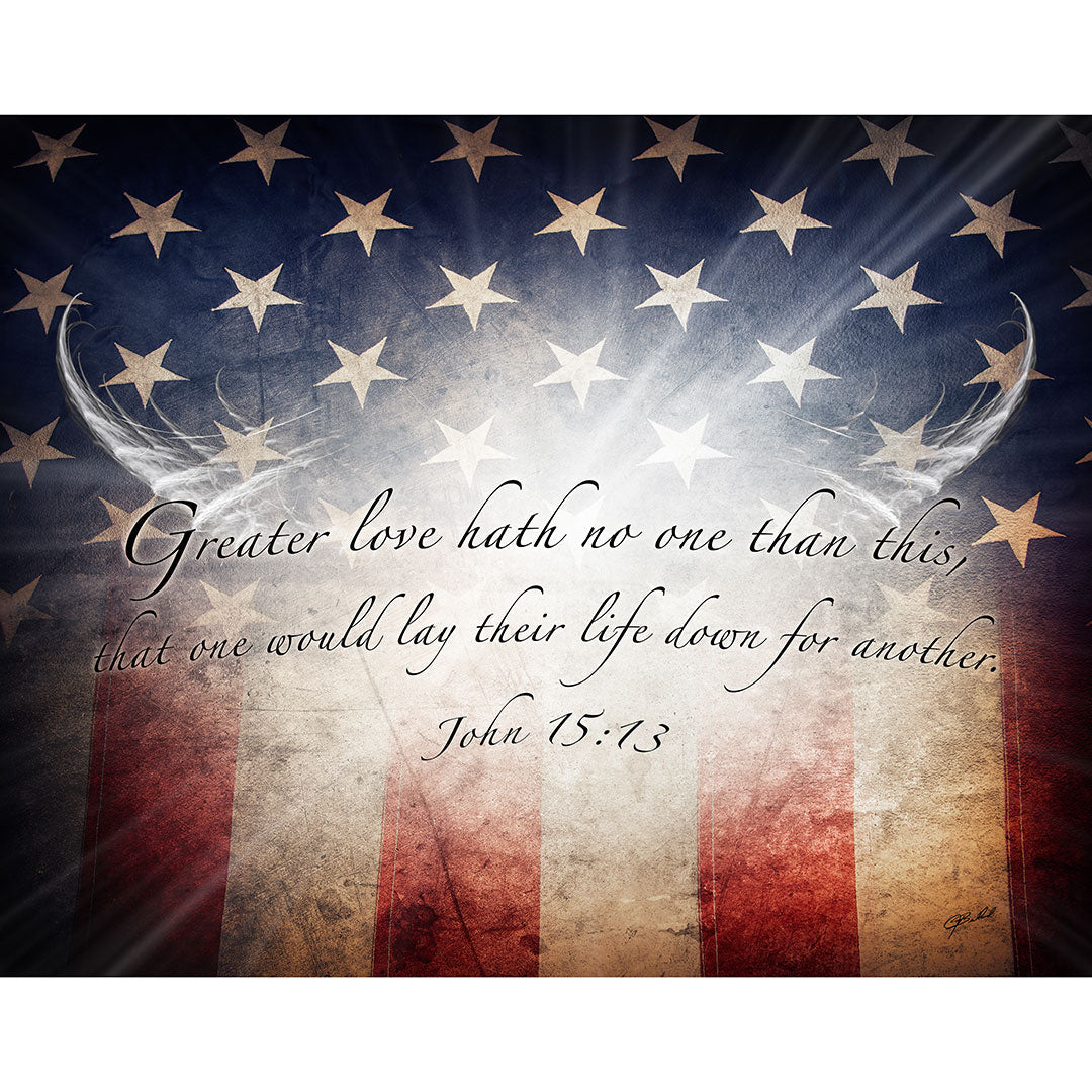 No Greater Love (American Flag) - Print