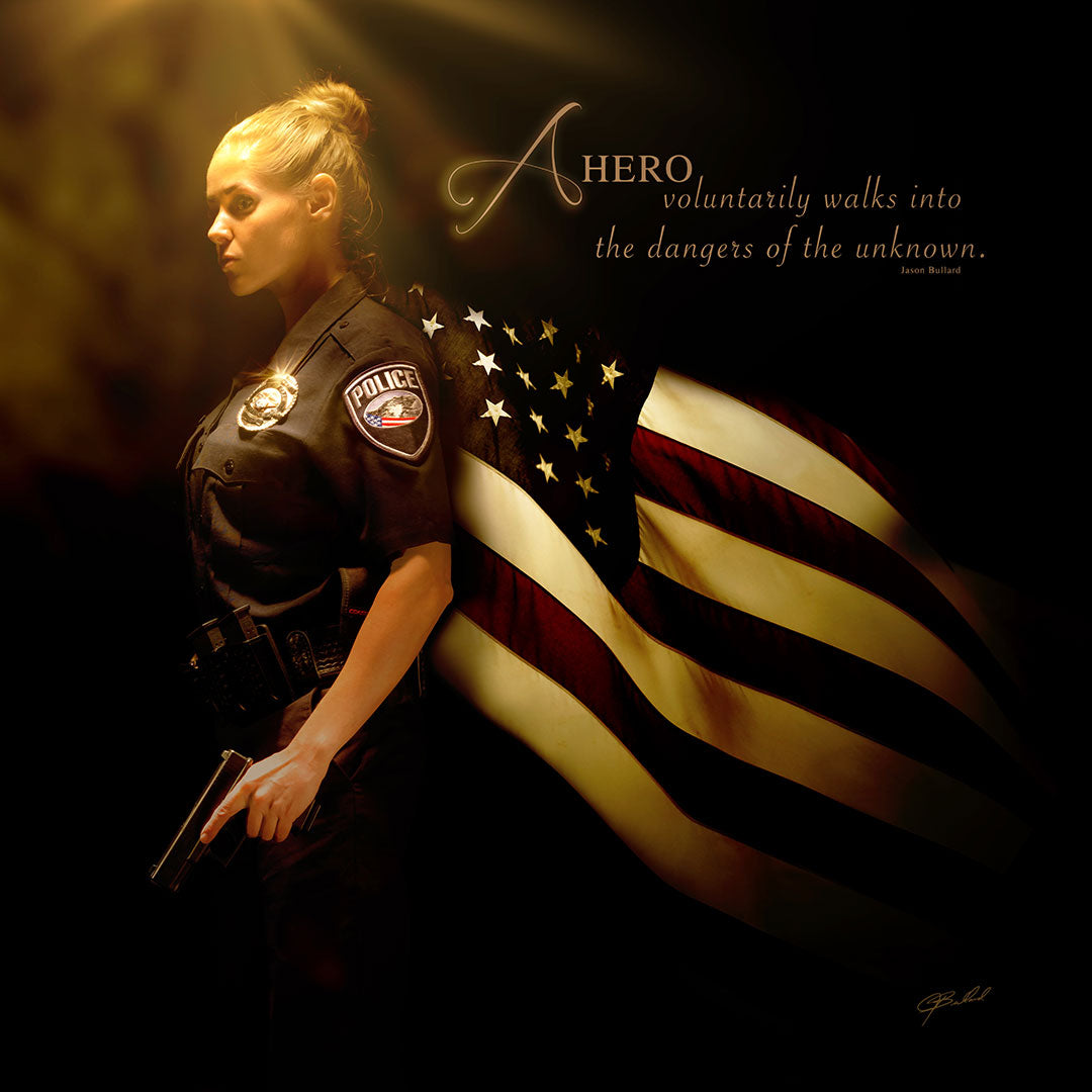 Heroes of a Nation (Law Enforcement) - Wrapped Canvas