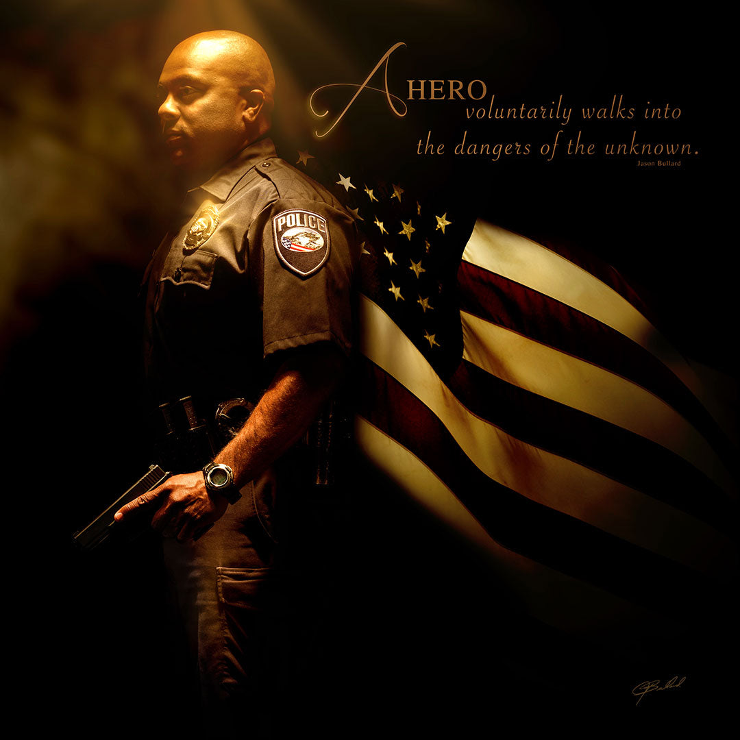 Heroes of a Nation (Police) - Metal Art