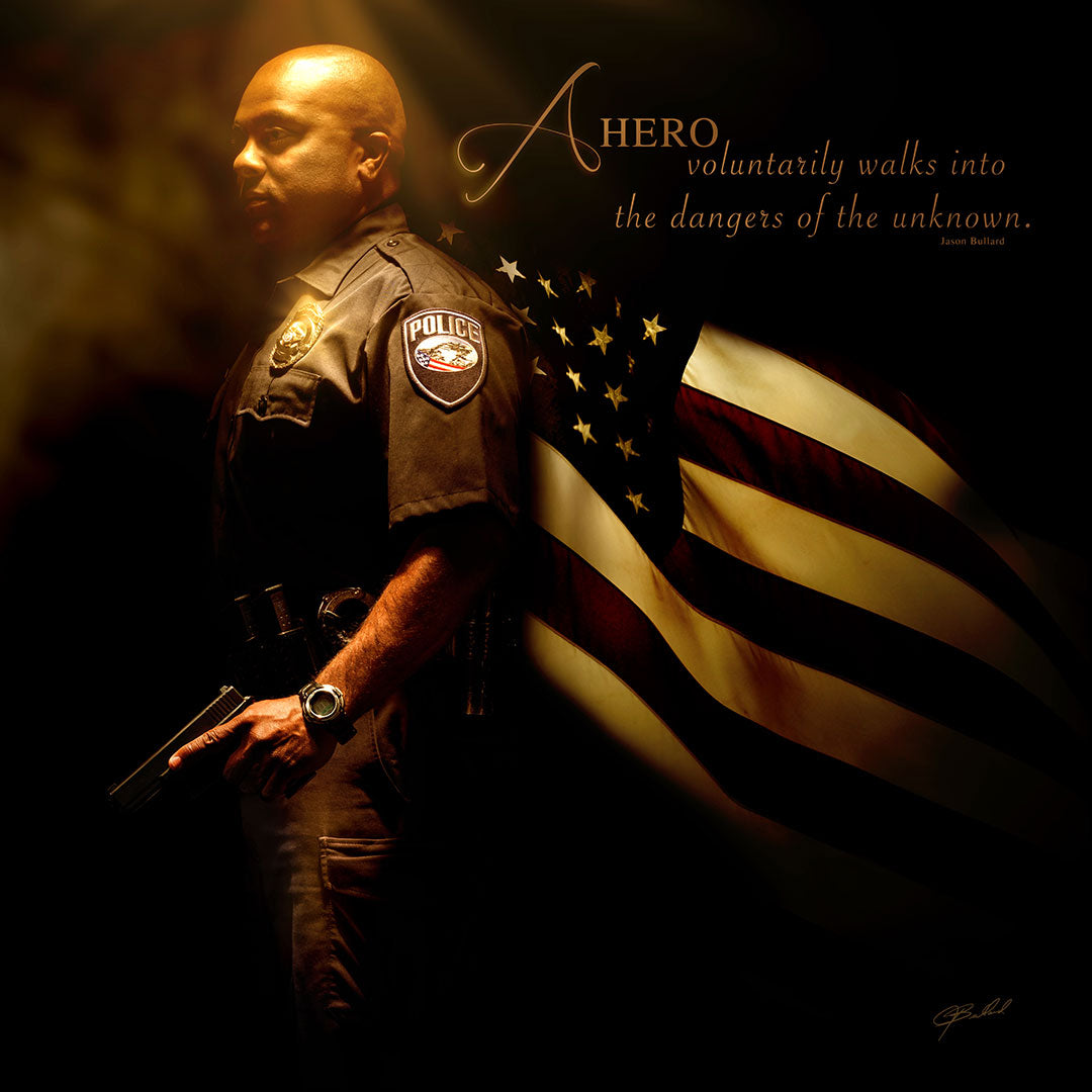 Police Art for Sale | Police Gift | No Greater Love Art