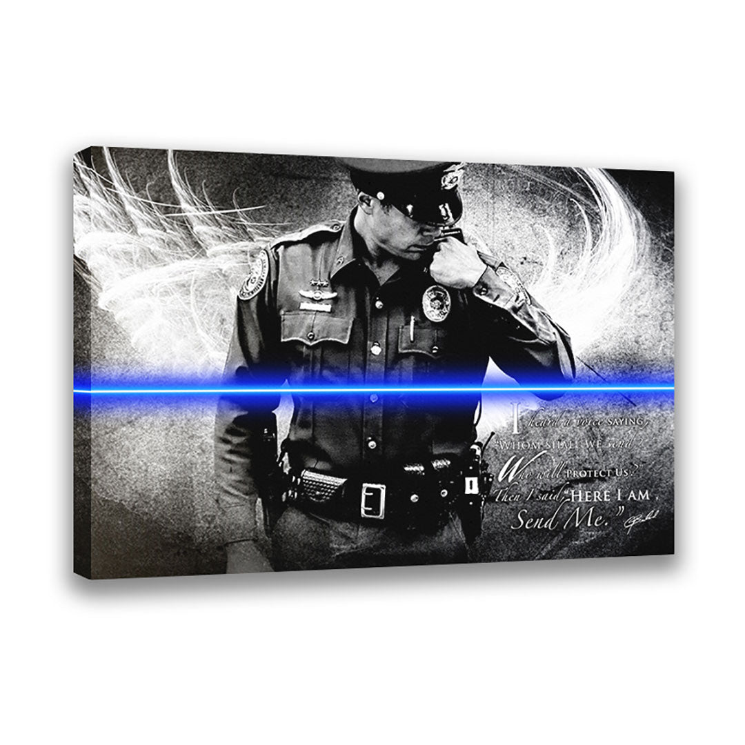 policeman law enforcement art canvas