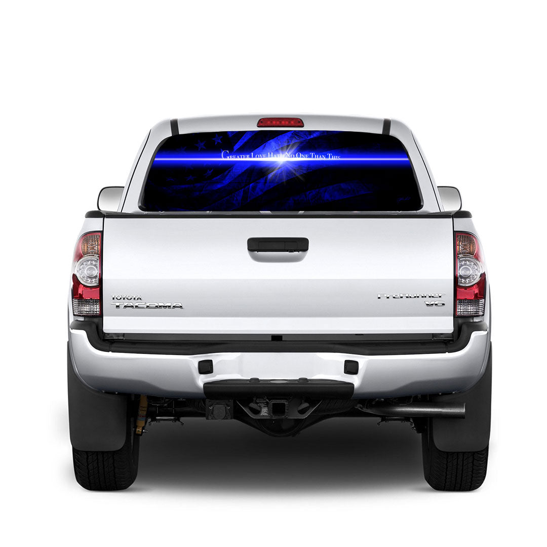 thin blue line art for sale truck decal